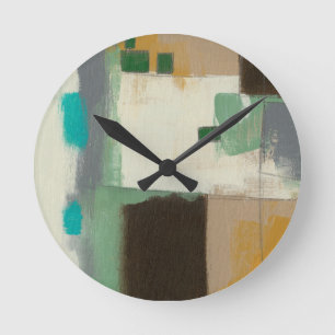 Expressionist Painting with Heavy Brush Strokes Runde Wanduhr