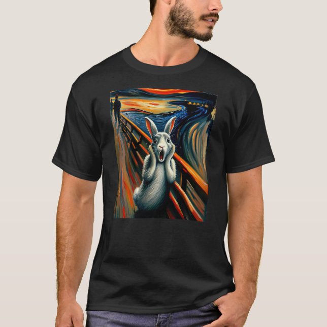 Expressionist Scream Shirt for Rabbit Lovers Bunny (Vorderseite)