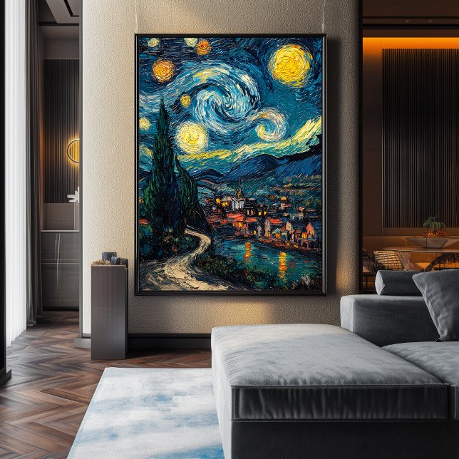 Expressionist The Starry Night - Bold Contemporary Poster (Von Creator hochgeladen)