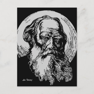 Expressionist Vector Art Leo Tolstoi Postkarte