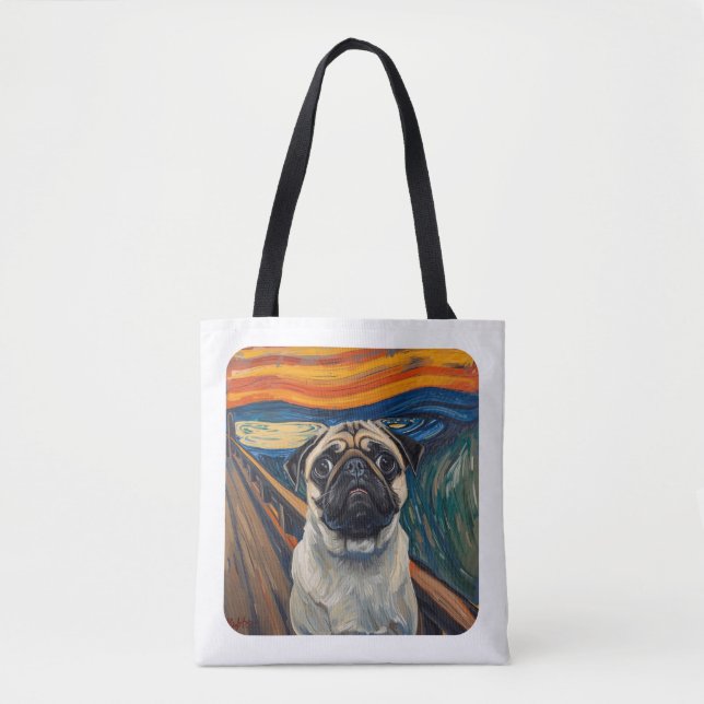 Expressionistische Angstmalerei–inspirierte Pug-Ku (Vorderseite)