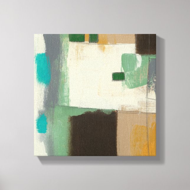 Expressionistische Malerei mit starken Pinselstric Leinwanddruck (Vorderseite)