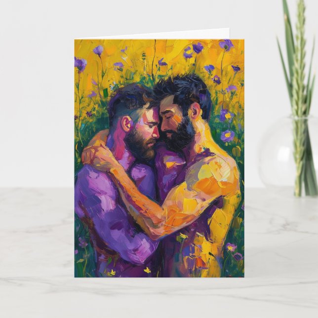 Expressionistische Ölumarmung Karte (Vorderseite)