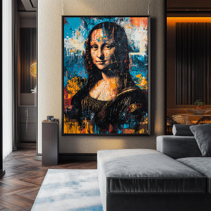 Expressionistischer Mona Lisa Poster – Kühne Moder