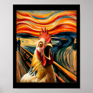Expressionistischer Schrei Parodie Lustige Malerei Poster