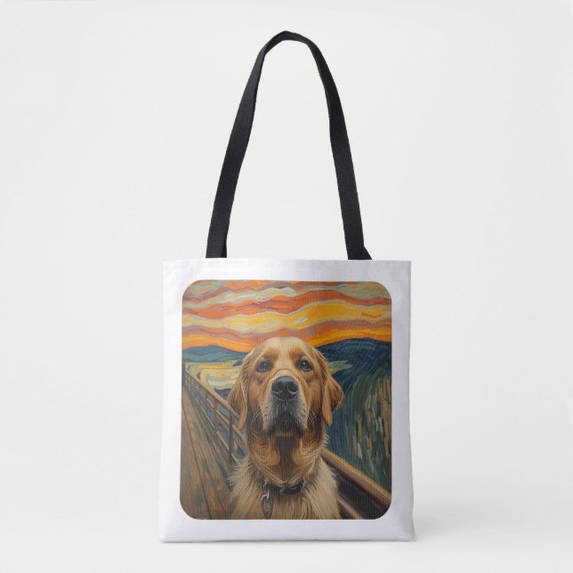 Expressionistisches Angst-Gemälde Golden Retriever (Vorderseite)