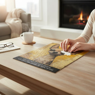 Expressive Chihuahua-Kunst Gelber Texturierter Hun Puzzle