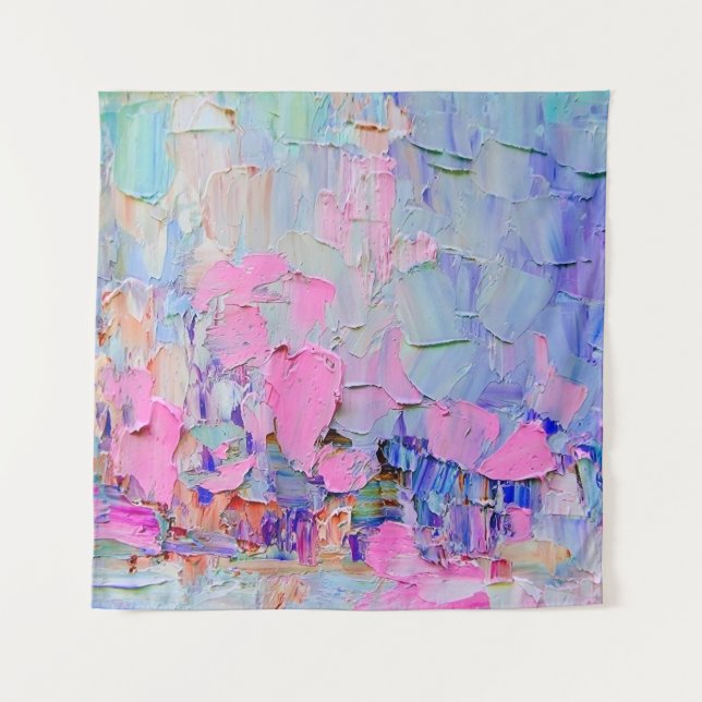 Expressive embossed paint on canvas, created using wandteppich (Vorderseite)