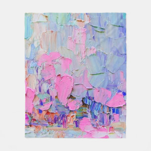 Expressive geprägte Farbe auf Leinwand, erstellt m Fleecedecke