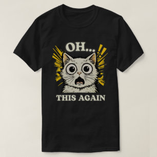 Expressive Katzen-Reaktionsillustrationsdesign T-Shirt