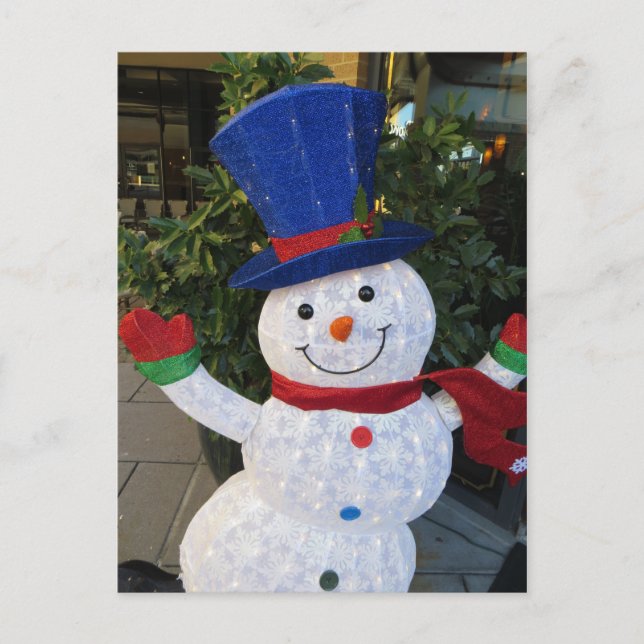 Expressive Snowman Postkarte (Vorderseite)