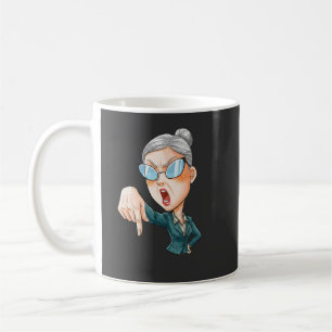 Expressive Wütende Frau Kunst Kaffeetasse