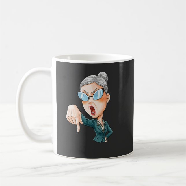 Expressive Wütende Frau Kunst Kaffeetasse (Links)
