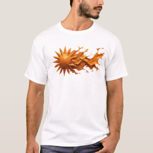 Expressives ABSTRACTES SONNE Grafik T-Shirt Design