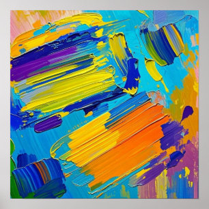 Expressives abstraktes Kunstdesign-Wanddekor-Plaka Poster