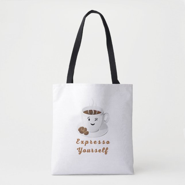 Expresso Yourself – Funny Smiling Coffee Tee (Vorderseite)