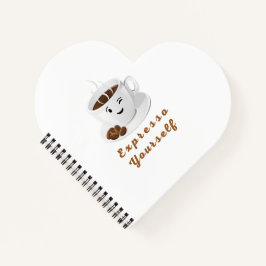 Expresso Yourself – Lustiges Lächelnde Kaffee-T-Sh Notizbuch