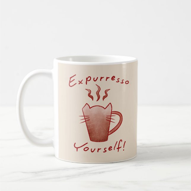 Expurresso Yourself Katzen und Kaffee Kaffeetasse (Links)