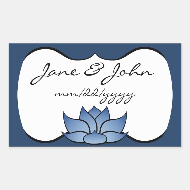 Exquisit Lotus in Blue Sticker (Vorderseite)