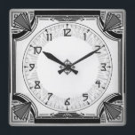 Exquisite Art Deco Uhr Schwarz-Weiß-Version<br><div class="desc">Art Deco Design mit klaren,  lesbaren Zahlen.</div>