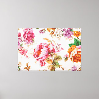 Exquisite Blume in Rosa und Orange. Shabby Chic Leinwanddruck