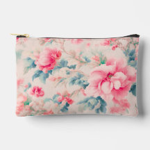 Exquisite Blume in sanftrosa und Blätter in Cerule