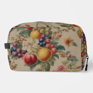 Exquisite Blume und Obst. Vintager französischer S Waschbeutel