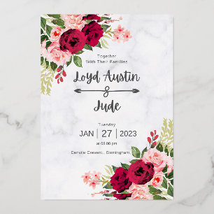 Exquisite Einladungskarten für Hochzeiten Folieneinladung