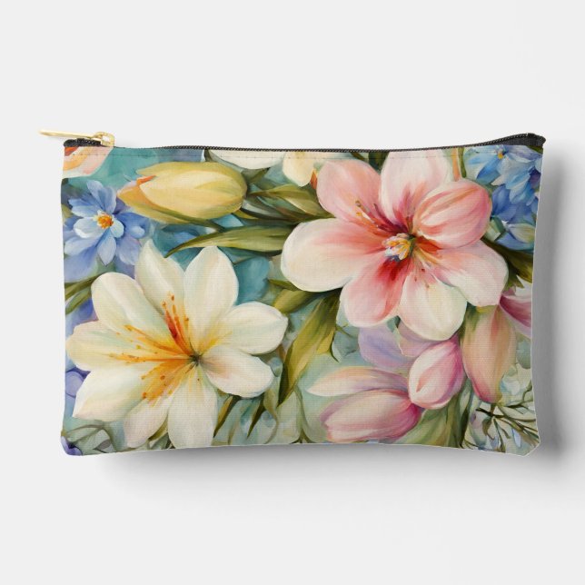 Exquisite Elegante Frühlingsblumen. Malerei Zubehörtasche (Vorderseite)