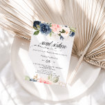 Exquisite Fall Floral 16 . Geburtstag Geburtstagsp Einladung<br><div class="desc">Diese exquisite Herbst-Blumen-16 . Geburtstag Geburtstagsfeier ist perfekt für eine Familie und Freunde treffen sich 16. Geburtstagsfeier. Das Design zeigt handgezeichnet rosa,  dunkelblau und marineblau-weiße Blume,  inspirierend Eleganz,  Klasse und natürliche Schönheit.</div>