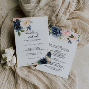 Exquisite Fall Floral Bachelorette Wochenende Einladung