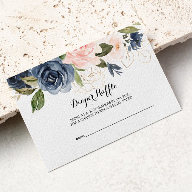 Exquisite Fall Floral Diaper Raffel Begleitkarte (Von Creator hochgeladen)