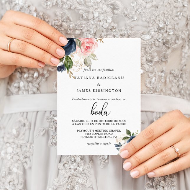 Exquisite Fall Floral Hochzeit Einladung (Von Creator hochgeladen)