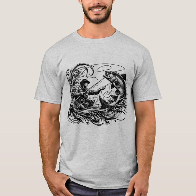 Exquisite Fliegenfischerei T-Shirt (Vorderseite)
