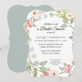 Exquisite Foliage Silver Sage Wilde Rose Wasserfar Einladung