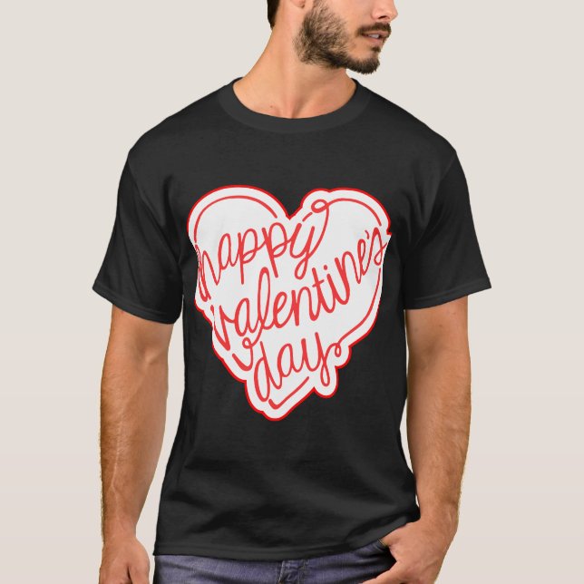 Exquisite, handGezeichnet Red Hearts Design ❤️ | P T-Shirt (Vorderseite)