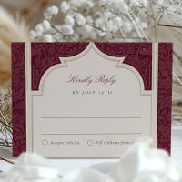 Exquisite Islamische Arch RSVP Karte für Hochzeite