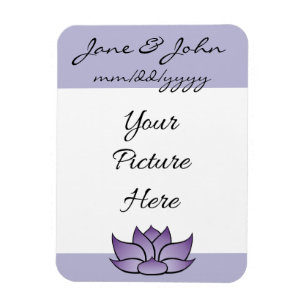 Exquisite Lotus im Lila "Rett-the-Date"-Magnet Magnet