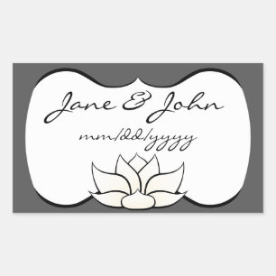 Exquisite Lotus in Pewter und White Sticker