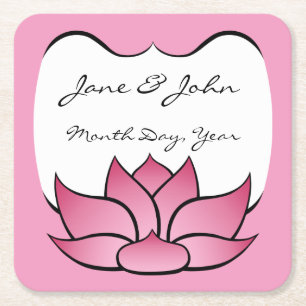 Exquisite Lotus in Pink Paper Untersetzer