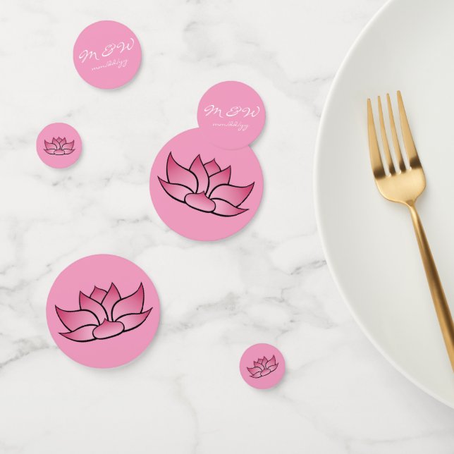 Exquisite Lotus in rosa Tischfetti Konfetti (Gruppe)