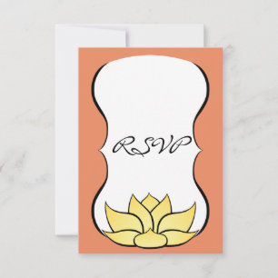 Exquisite Lotus in Sun Kissed RSVP-Karte RSVP Karte