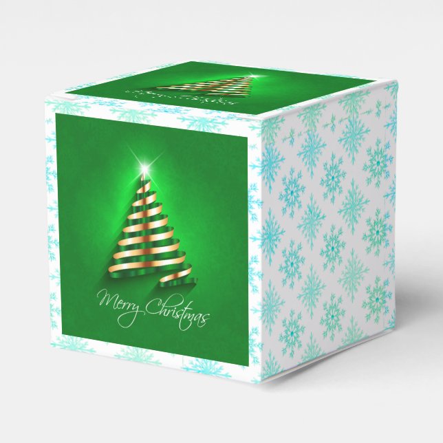 Exquisite Merry Christmas Classic Favor Box Geschenkschachtel (Vorderseite)