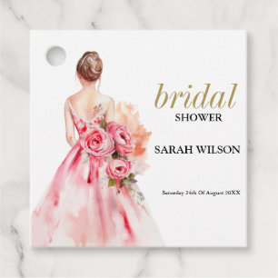 Exquisite Minimale Hochzeit Brautparty Geschenkanhänger