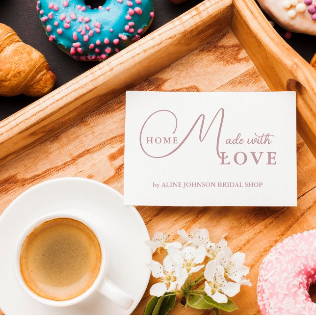 Exquisite Minimalistische Kalligrafie Zuhause Made Gummistempel (Exquisite Elegant Minimalist Calligraphy Home Made with Love Rubber Stamp.)