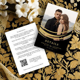 Exquisite Modern Golden Abstract Geometric Shape Begleitkarte