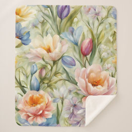 Exquisite, raffinierte Frühlingsblumen. Malerei Sherpadecke