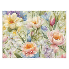 Exquisite, raffinierte Frühlingsblumen. Malerei Tischdecke