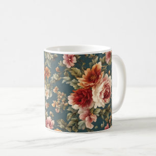 Exquisite romantische Rose und wunderschöne Blume Kaffeetasse