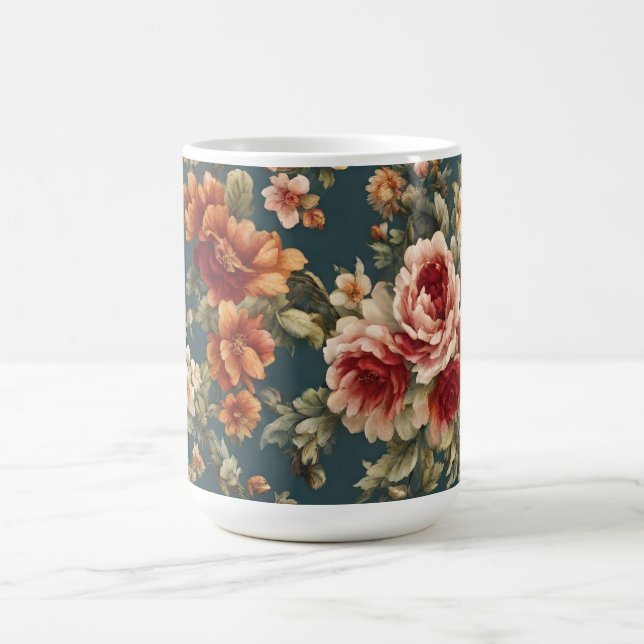 Exquisite romantische Rose und wunderschöne Blume Kaffeetasse (Mittel)